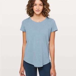 Lululemon love crew neck tee heathered blue size 8